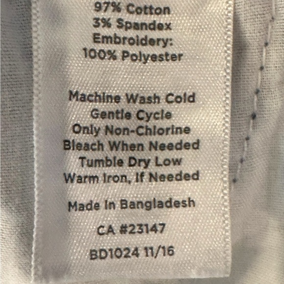 Talbot’s Women’s Weekend Chino Short Navy Gingham w/Embroidered Mopeds Sz 20W - Picture 7 of 8